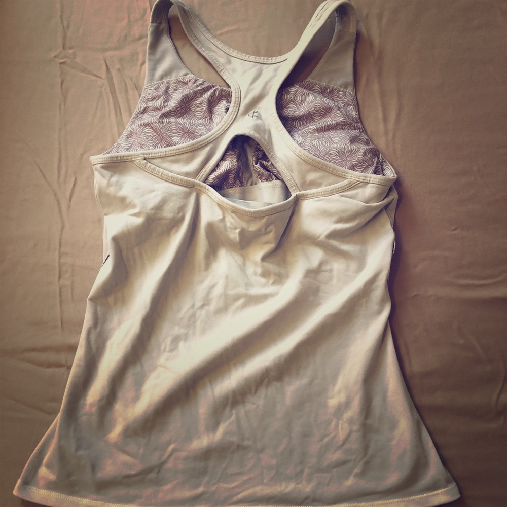 Athletic top with built in bra